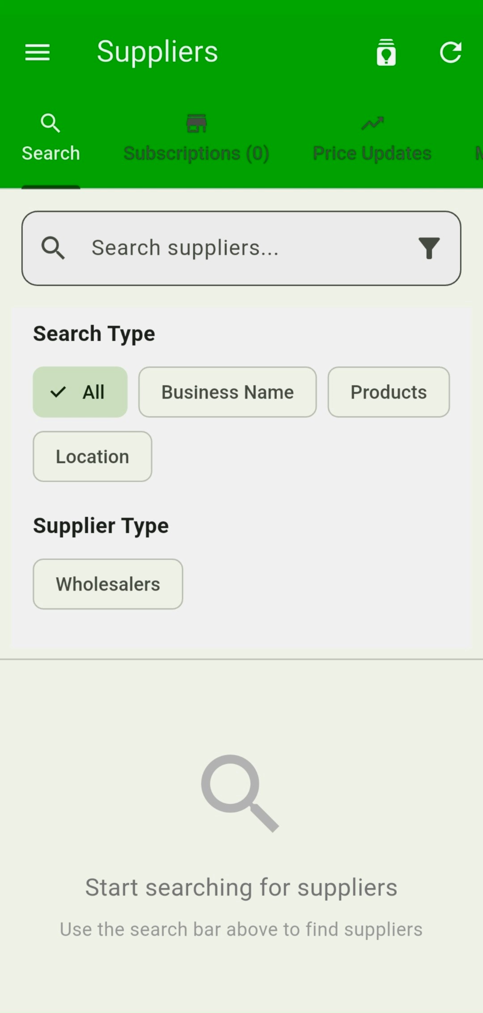 Supplier-Marketplace-Search screenshot